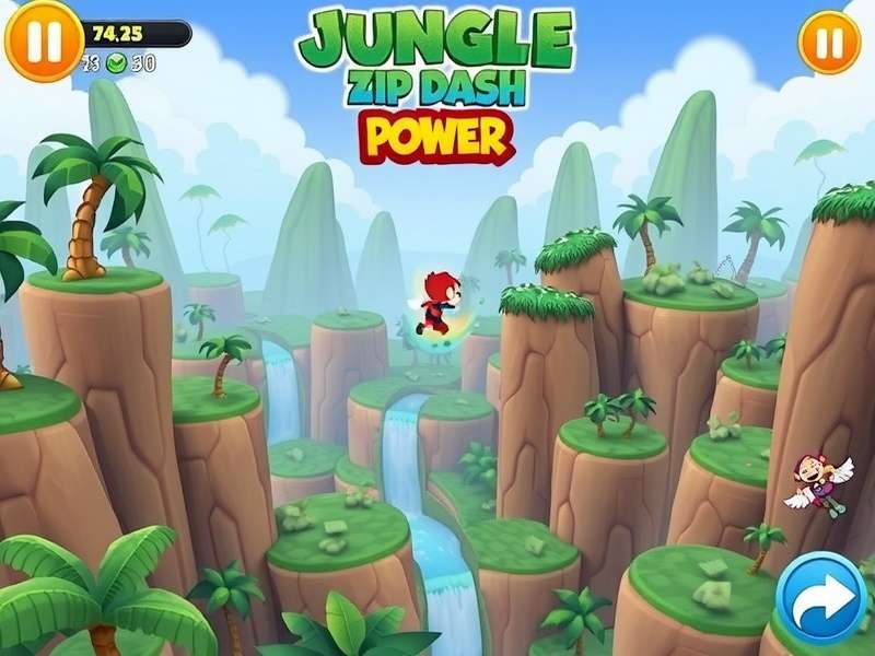 Jungle Zip Dash Power Game Screenshot